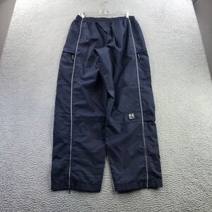 Vintage Nike Pants Mens Large Blue Baggy Cargo Nylon Zip Ankle Y2K Swoosh Nylon